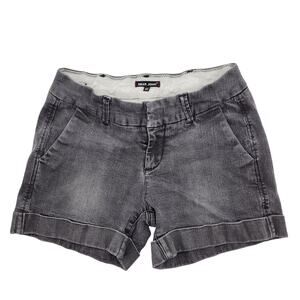 Dear John Jean Shorts Women's 27 Faded Black Low Rise Denim Chino Cuffed